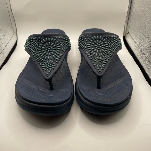 CROCS Monterey Diamanté Women's Dark Blue Sandals size 9 - Picture 5 of 9